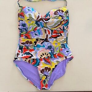 Anne Cole Floral Multicolor Women’s Size 16 Swimsuit